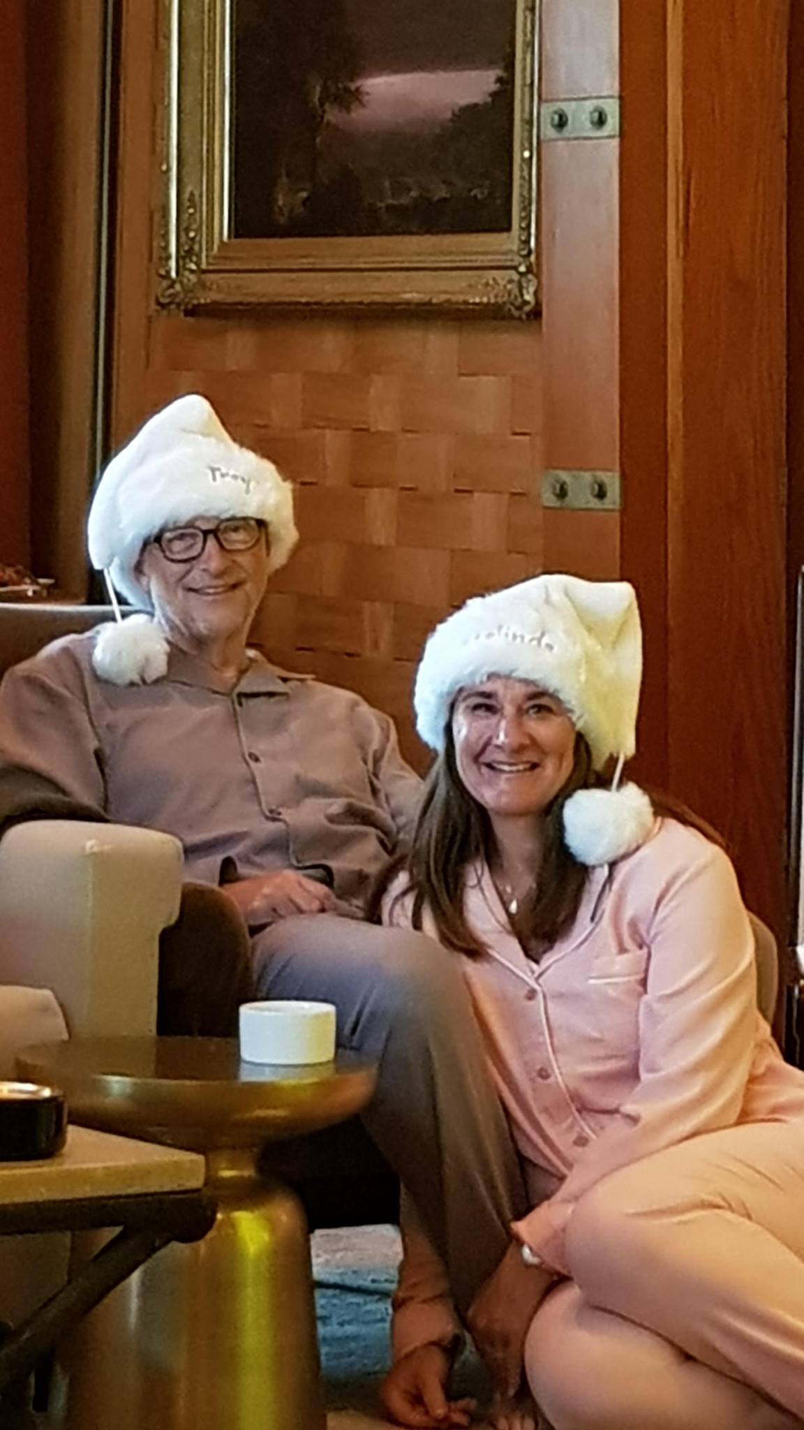 昔日聖誕同歡。(翻攝自FB@Melinda French Gates)